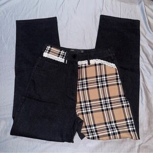 Finesse Monochrome Plaid Trousers